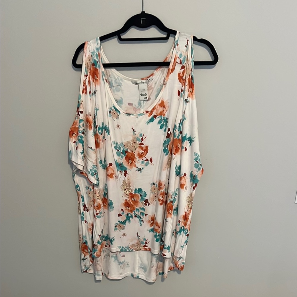 Floral Women's Cold Shoulder Top